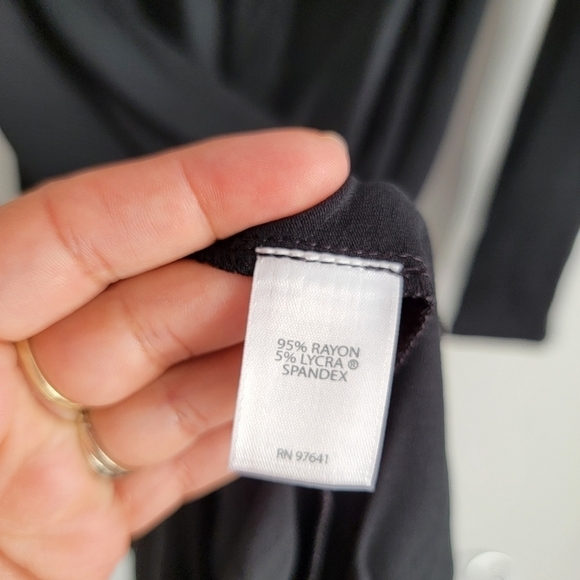 NWT J. JILL black front wrap dress - Picture 10 of 10